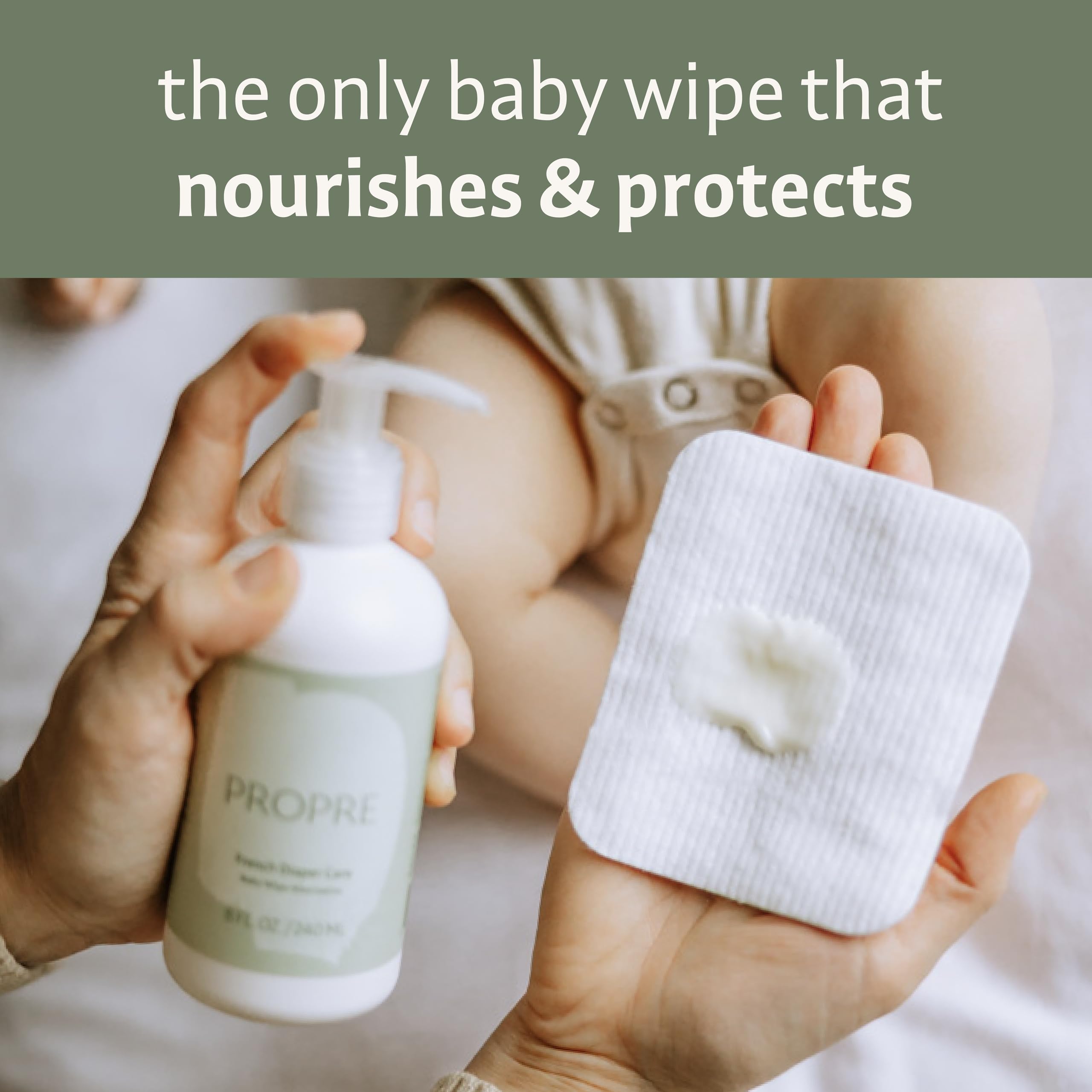 Photo 1 of [half empty] Propre Baby Organic French Liniment – 3-in-1 Baby Wipe & Diaper Cream Alternative – Cleanses, Nourishes & Protects with Organic Olive Oil – Preservative Free, Made in France (8oz)