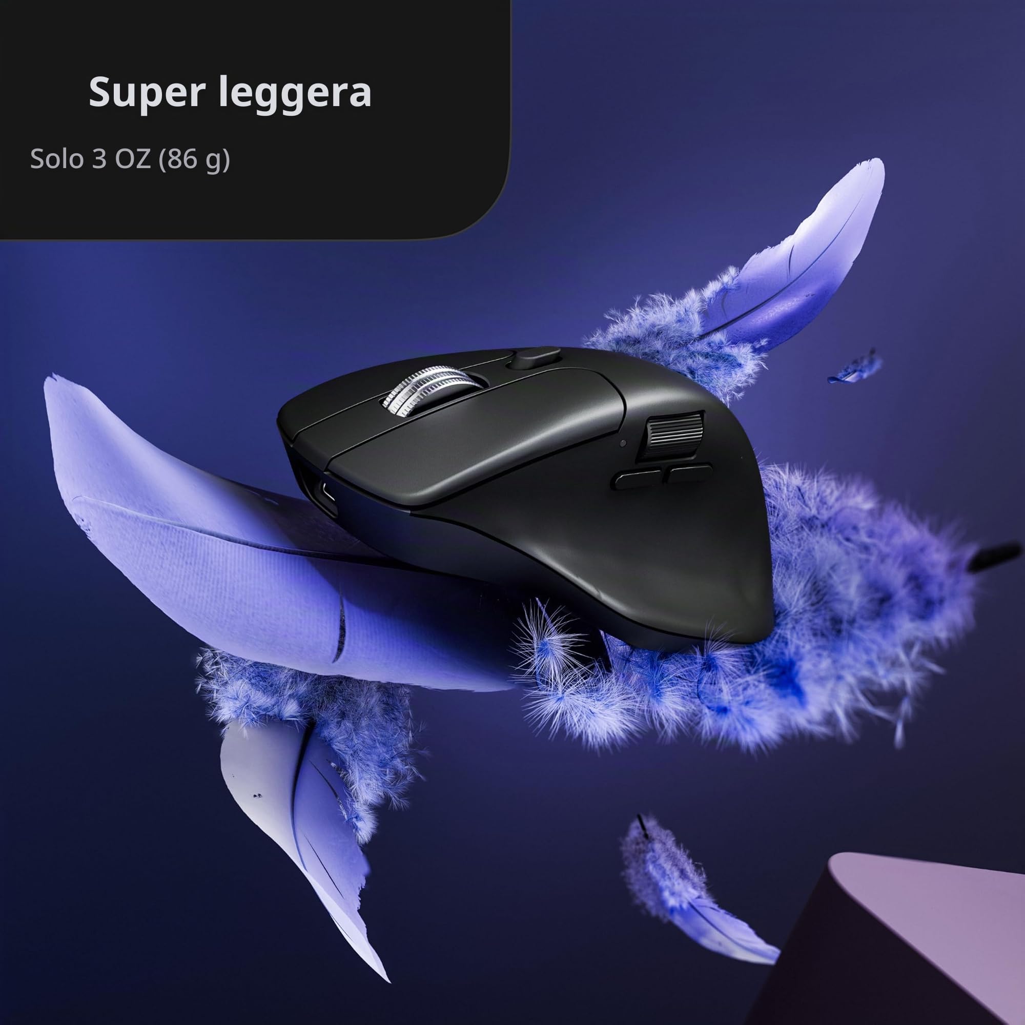 Keychron Mouse da gioco wireless M6 8K, 2.4G/Bluetooth/Wired, sensore PixArt 3950, polling 8000Hz, clic silenziosi, 5 profili di memoria integrati per Plug & Play, programmabile per Mac/Win/Linux