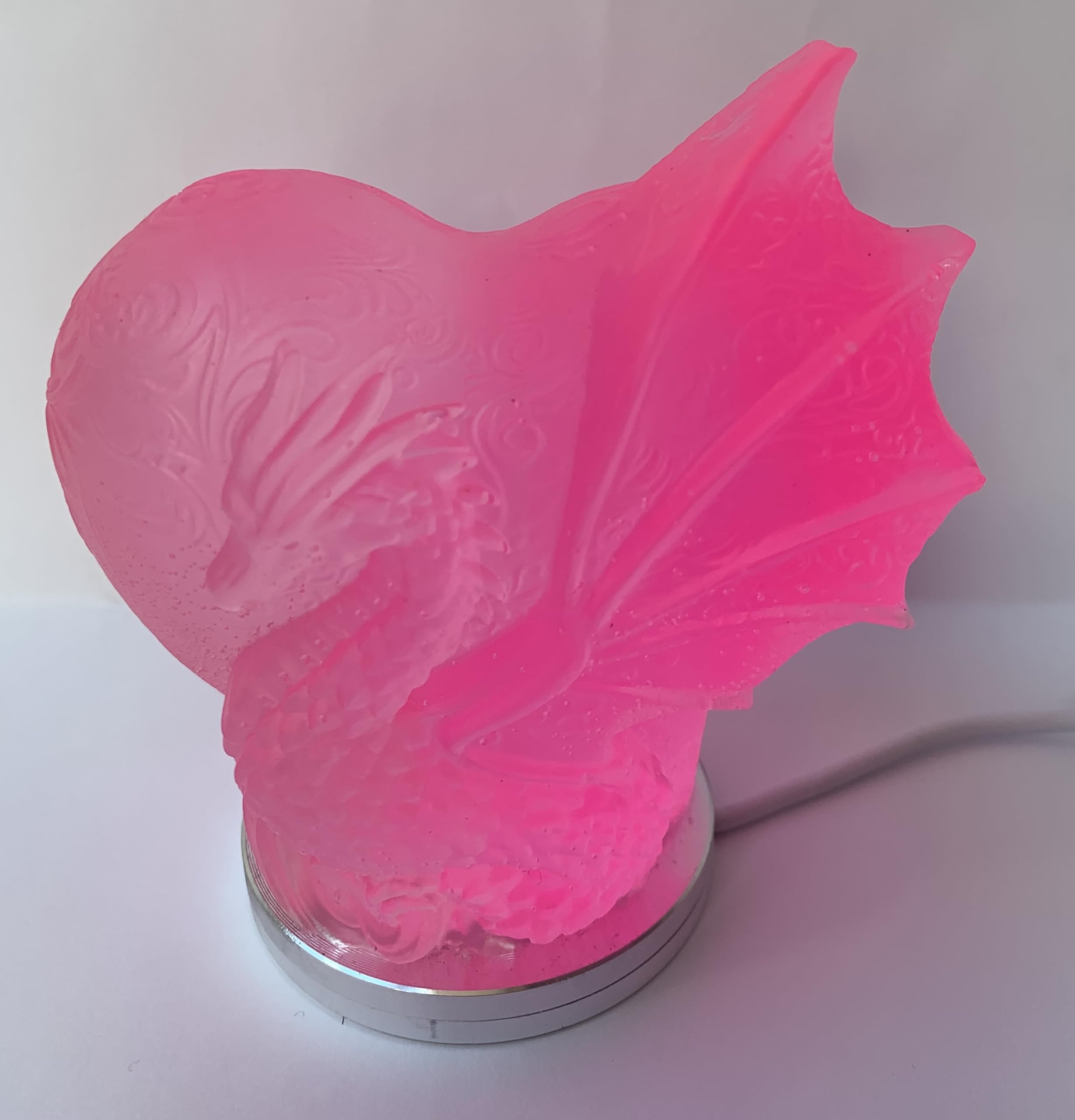 Genérico Lámpara Dragón LED Rosa – Luz Nocturna Dragón 3D – Lámpara Decorativa para Habitación Infantil