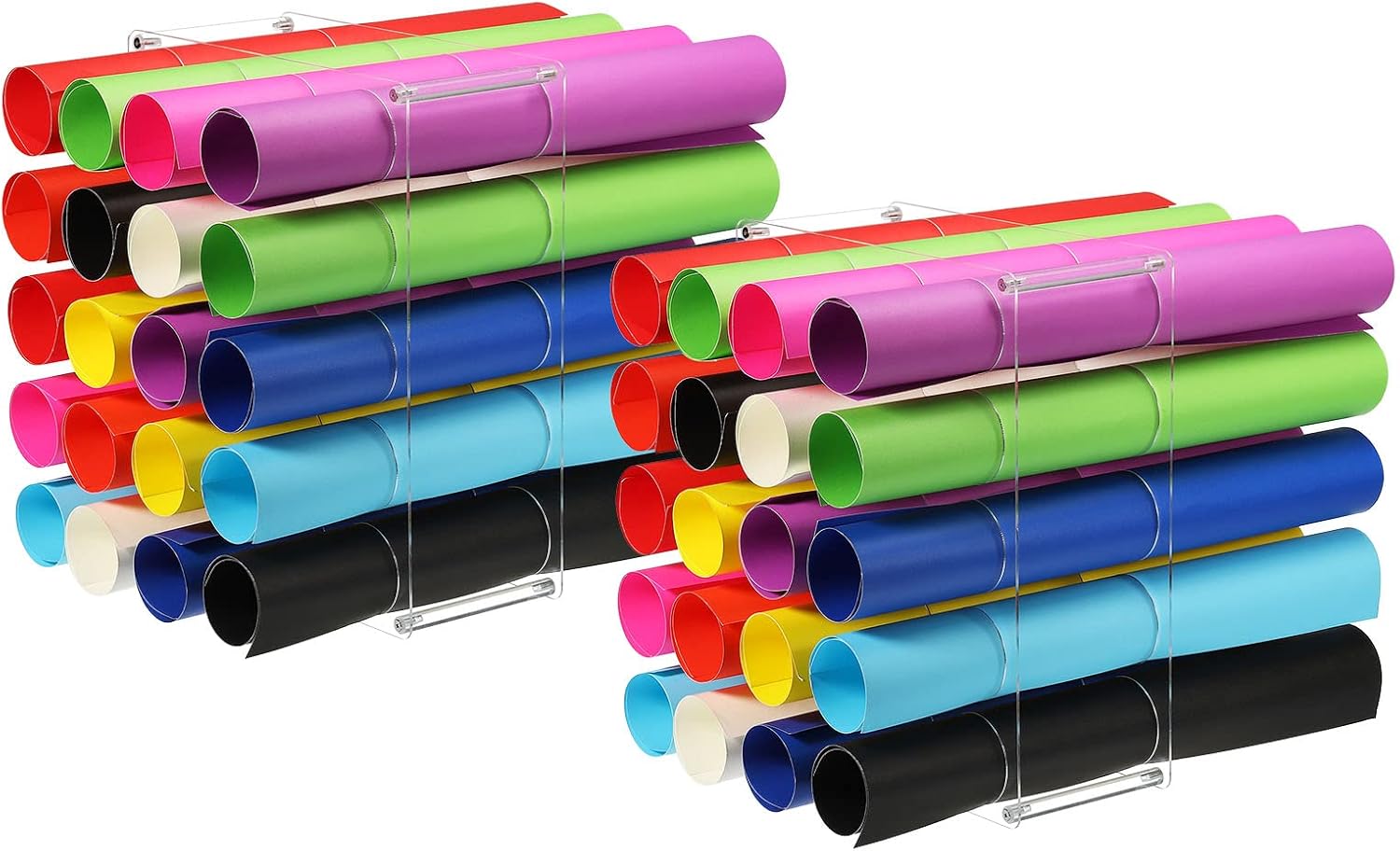 uxcell 2 Set Vinyl Roll Storage Rack, Acrylic Vinyl Roll