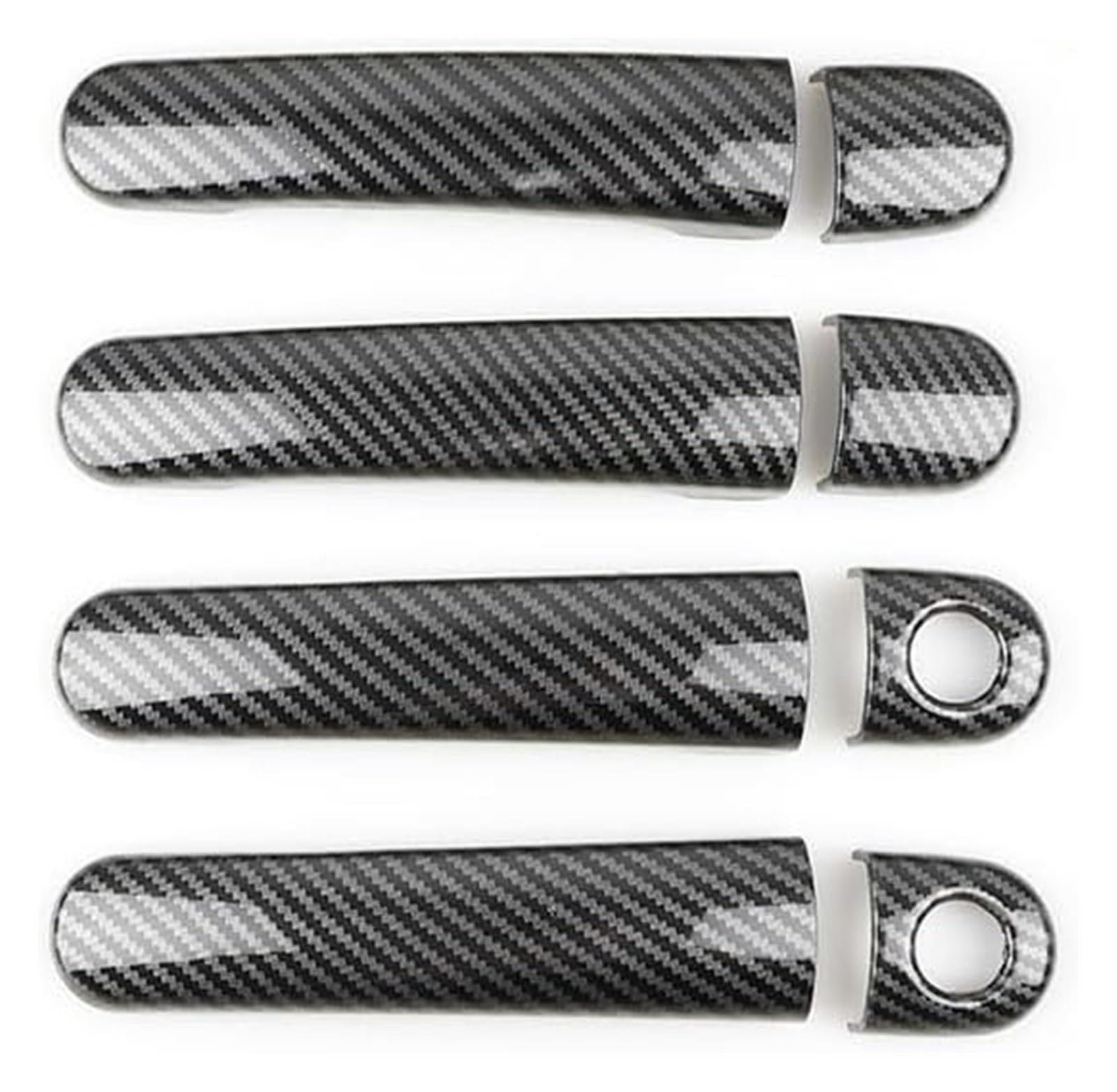 Qwqthgs Carbon Texture 1 Car Exterior Door Handle Cap For Vw For Golf 4 For B&Ora Mk4 For Rabbit A4 1J 1999-2004 Car Exterior Door Handle Covers(Carbon Texture 1)