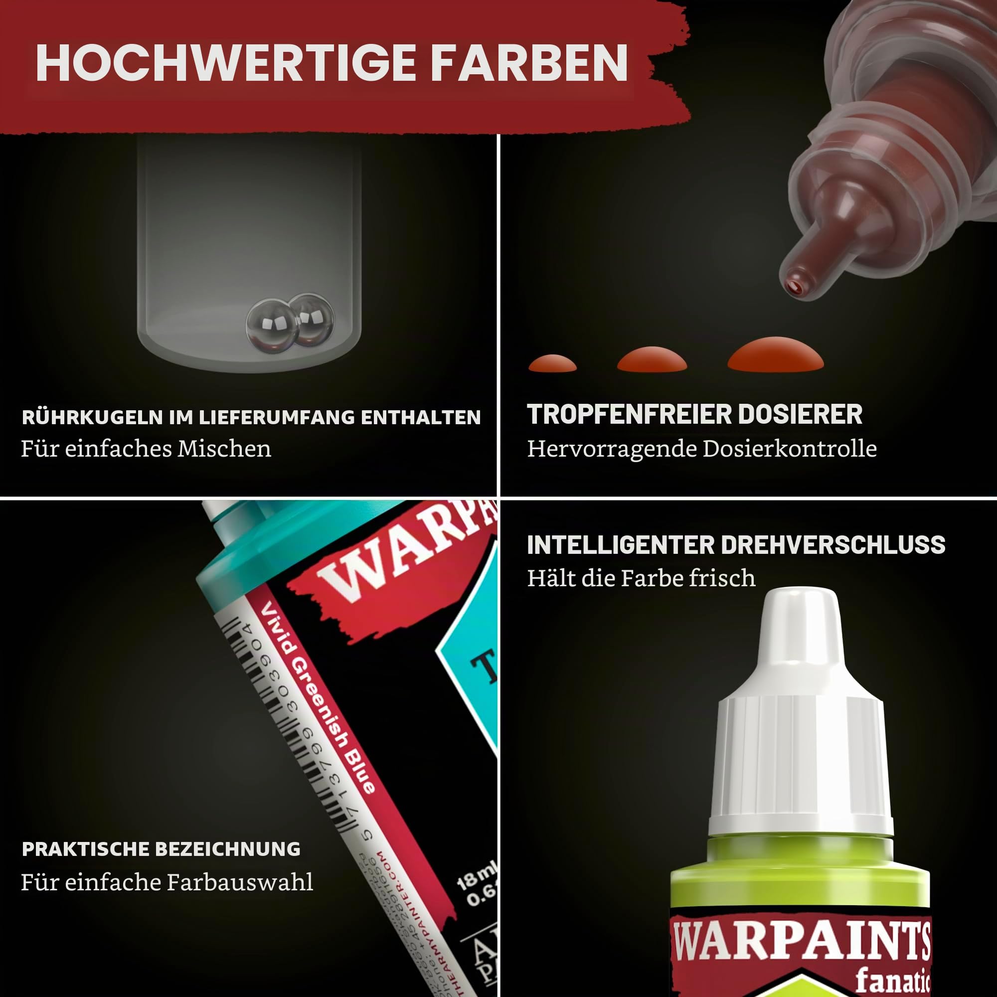 The Army Painter Warpaints Fanatic: Mega Set, 50 x 18 ml Modellbau Farben inkl. Metall, Wasch & Effekt farben, 1 Paint Station & 1 Pinsel - Für Wargames Tabletop Miniaturen & Warhammer