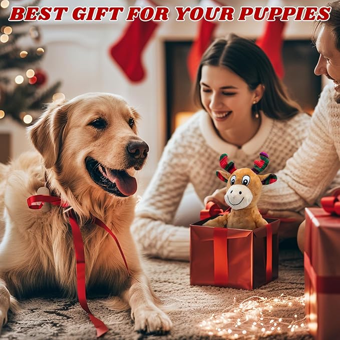 Juguete mordible y sonoro para perro con forma de venado miniatura 5