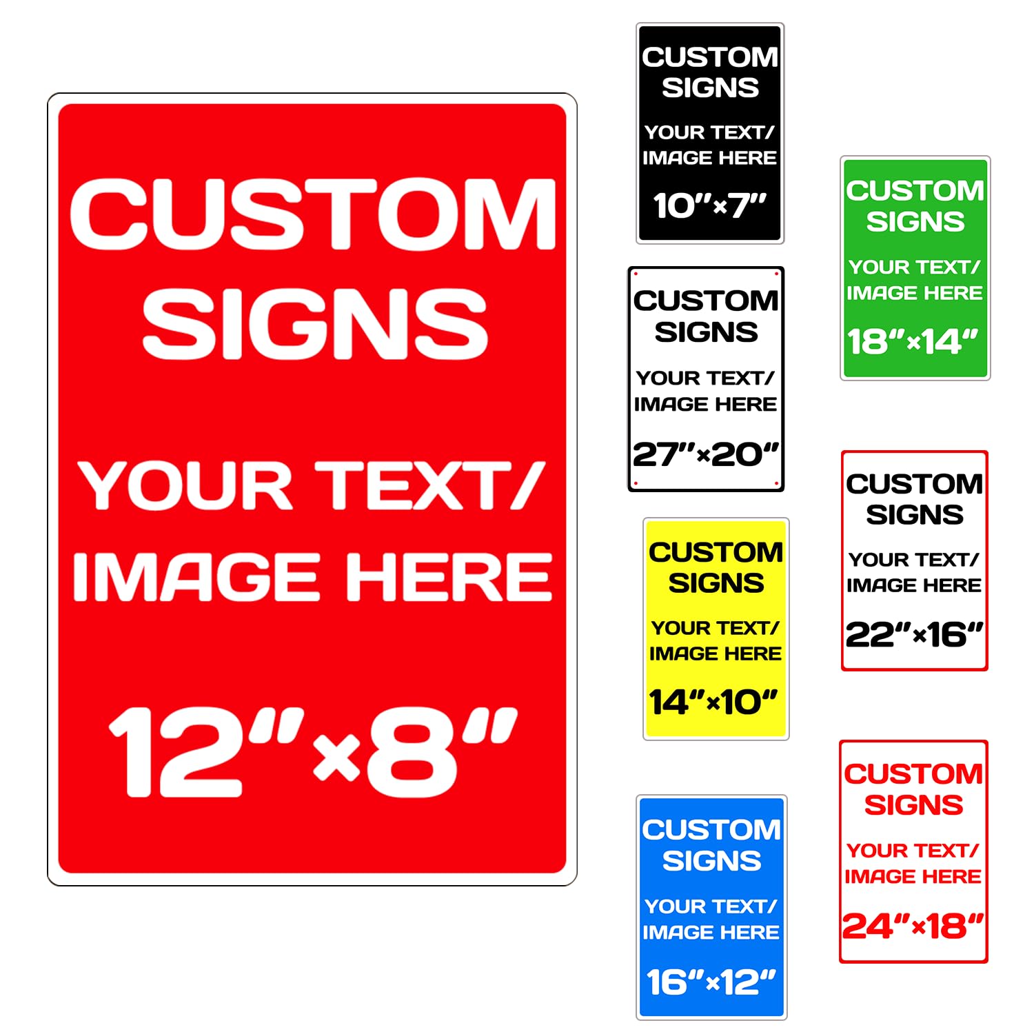 custom company signs,Aluminum Weatherproof Metal Sign Multiple Sizes Custom Personalized Text And picture Here,hazard sign,garden sign,custom door
