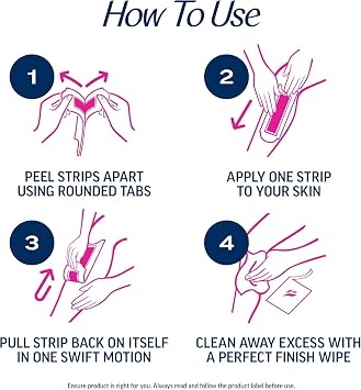 VEET Sugar Wax Strips For Women's Body Hair Removal, Bikini Hair Removal Kit, Pubic, Dermatologically Tested For Body & Intimate Areas, 40ct Wax Strips with Shea Butter & 4ct Wipes (Pack of 2)