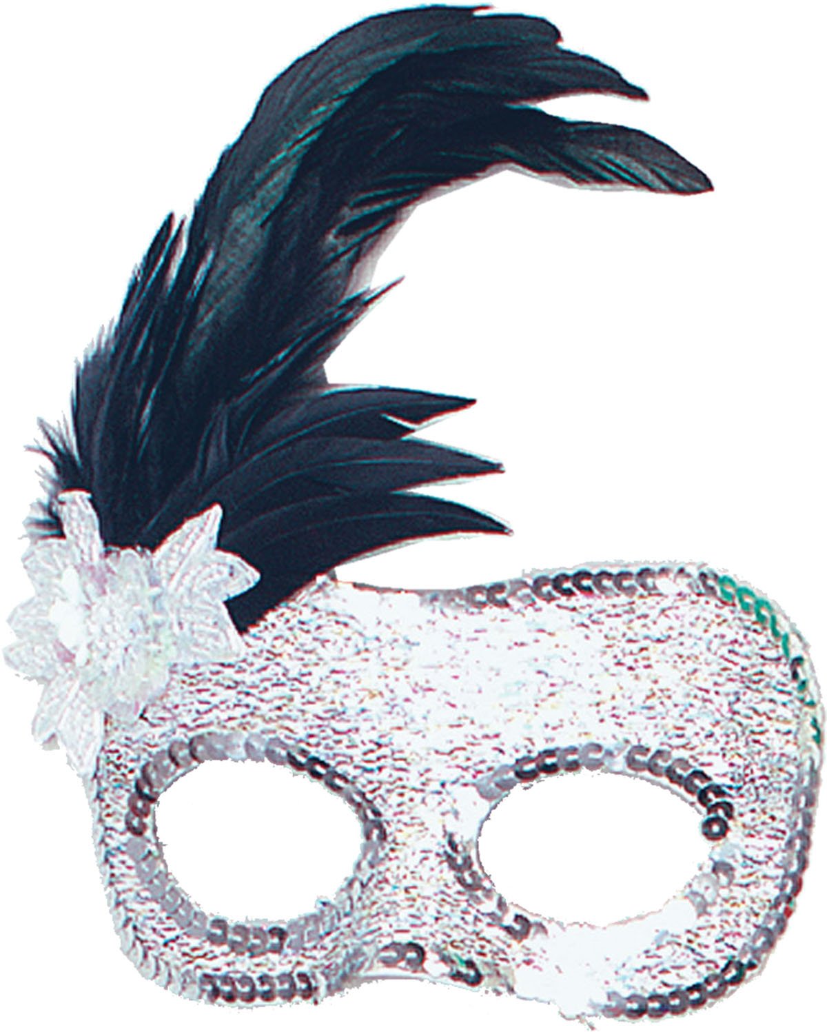 Bristol Novelty Silver Side Feather /Beaded