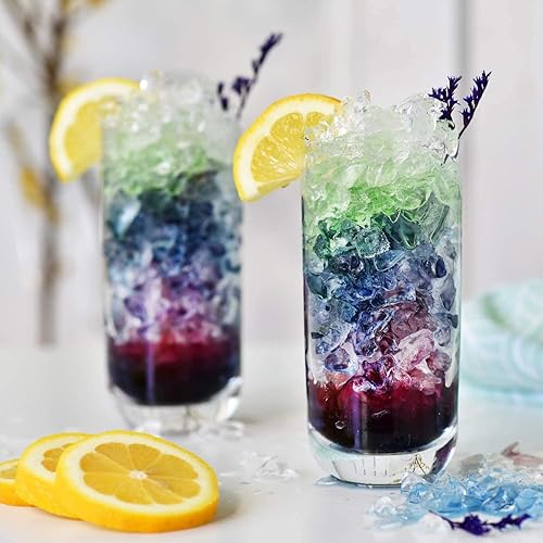 Miniatura 4 de Krosno Vasos largos y altos de mojito de jugo de agua, juego de 6 vasos altos, 12.1 onzas, colección glamour, vasos de cóctel de media pinta