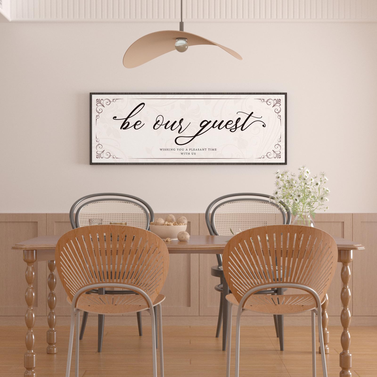 Be Our Guest - Set Di 3 Scritte In Metallo Per Parete, Decorazione Rustica Casa, Nero