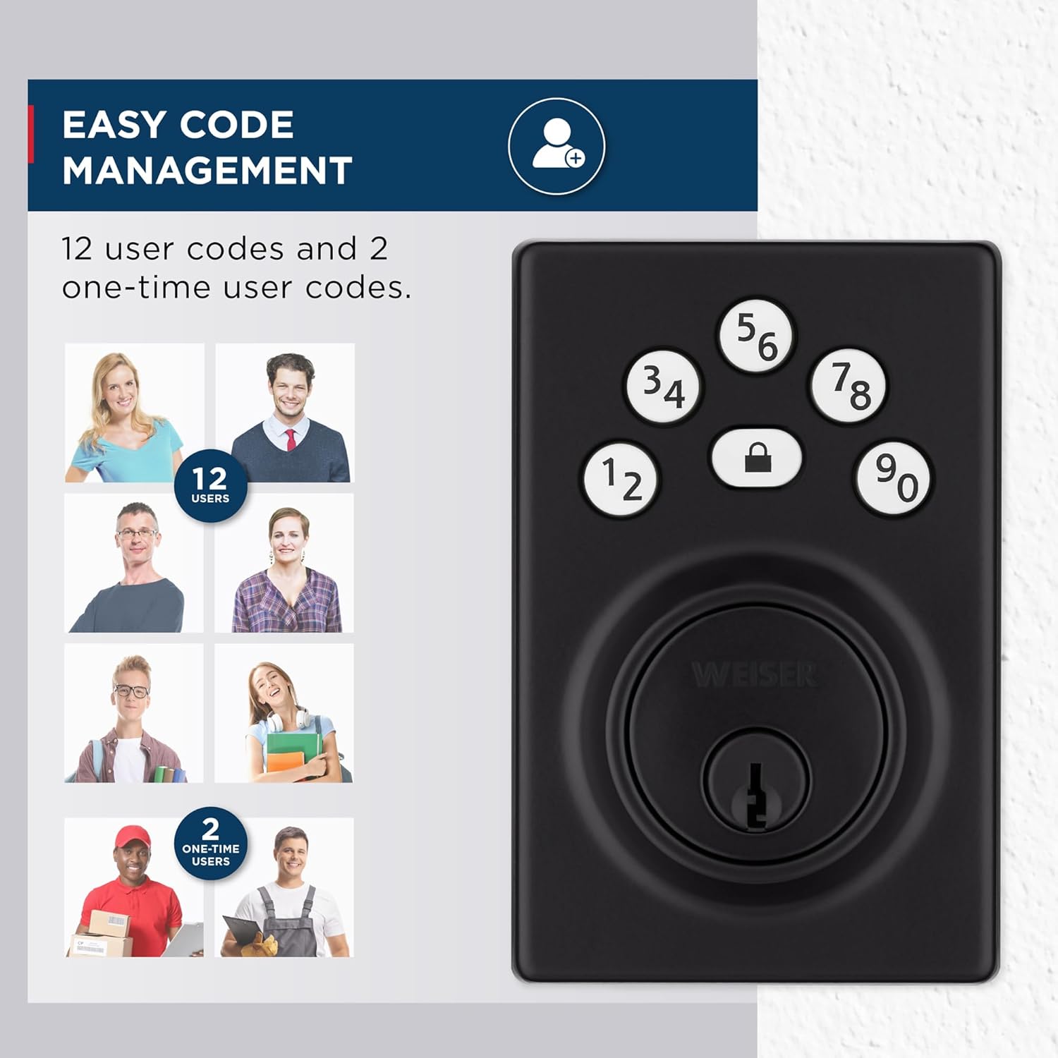 Image illustrating easy code management for the Weiser lock