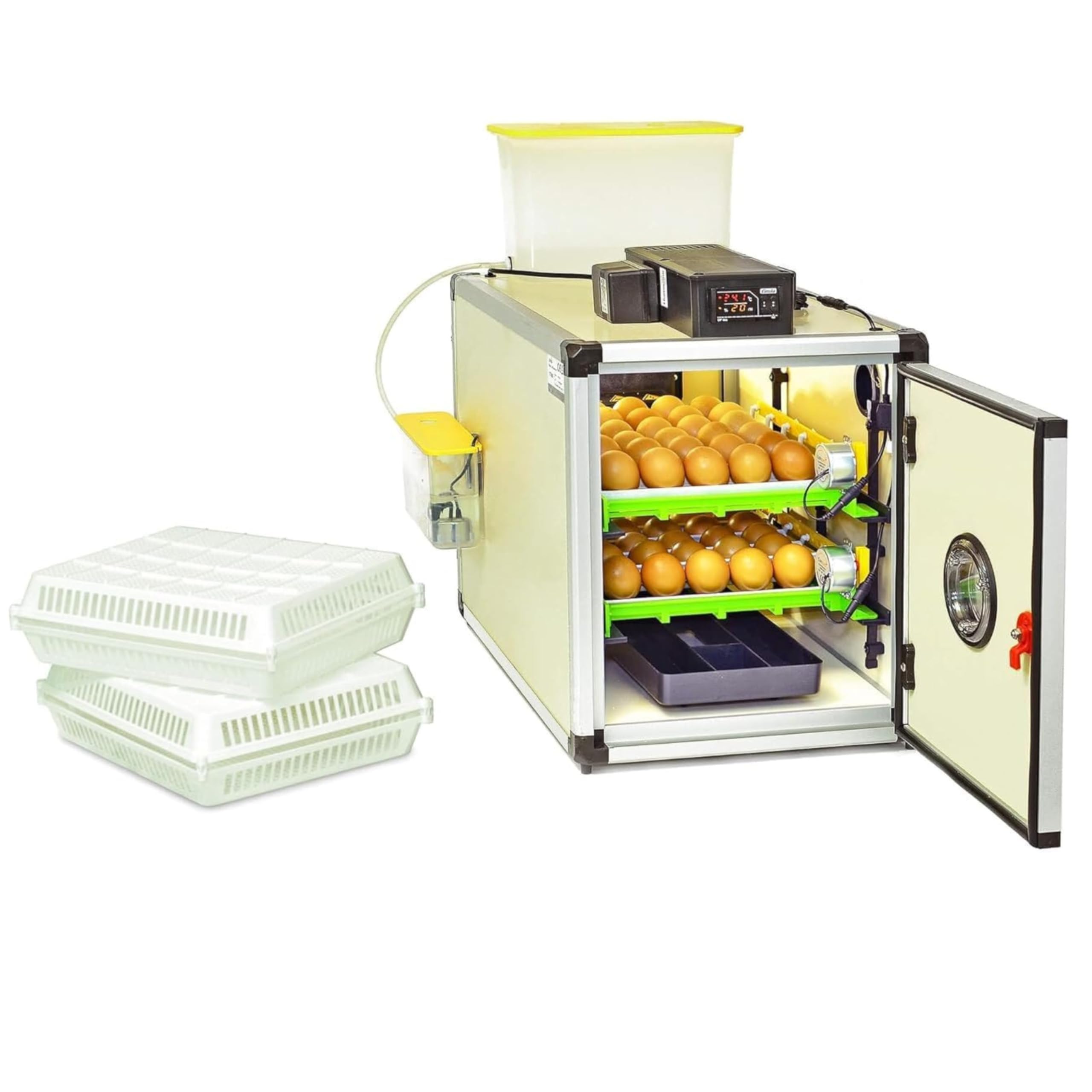 Incubators for Hatching Eggs – 60 Egg Incubator Setter & Hatcher with Automatic Turner & Digital Humidity Control Cabinet, Compact Chicken Incubator & Quail Egg Incubator by Hatching Time