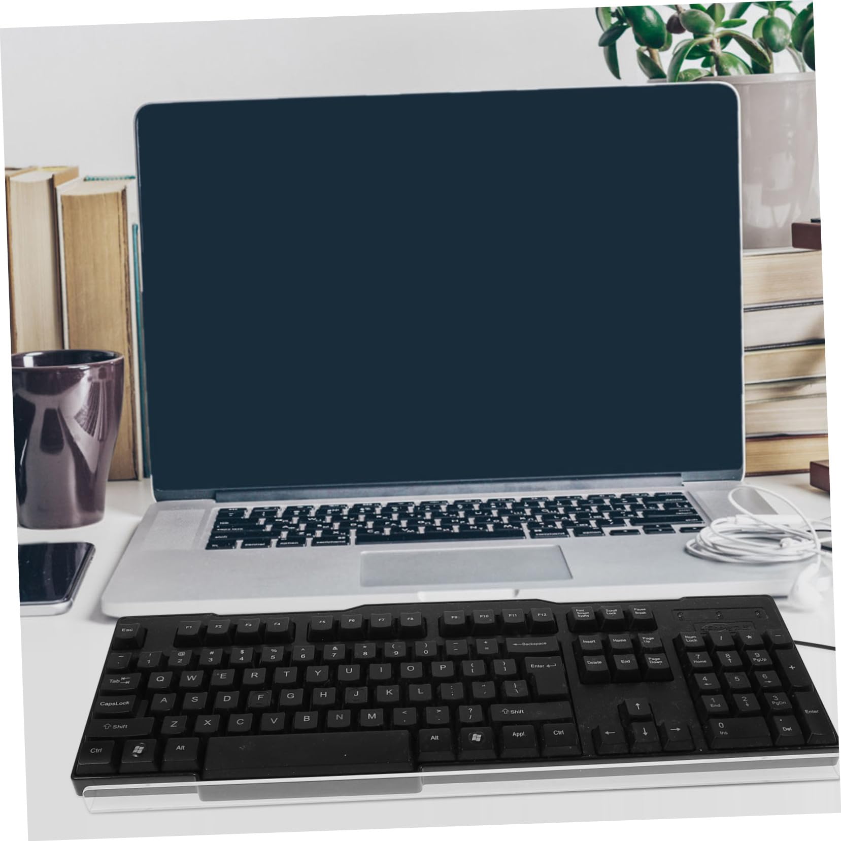Housoutil Keyboard Lift for Desk Acrylic Keyboard Stand Desk Accessory Aesthetic Easy to Use