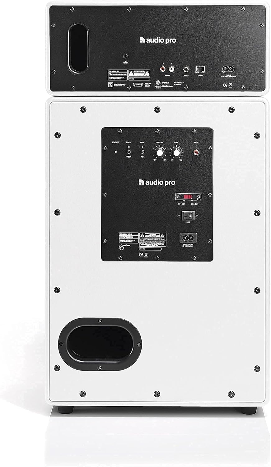 Audio Pro Drumfire Powerful Multiroom Bluetooth Speaker | 300W, High Fidelity WiFi Wireless Speaker | AirPlay, Alexa, Spotify Connect Compatible | White : Electronics
