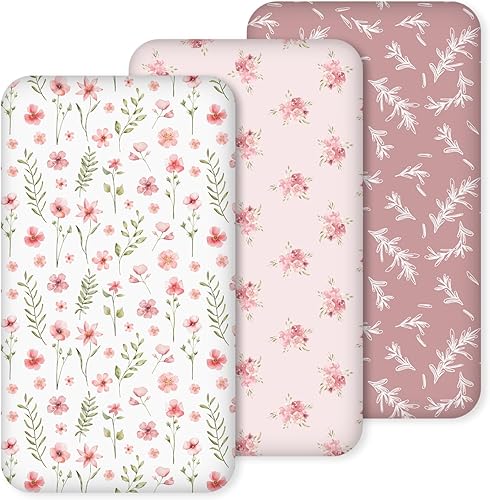 Sábana para siesta de 47 x 24 pulgadas, paquete de 3 sábanas para cuna de bebé, esquinas elásticas, funda para guardería preescolar, suave y