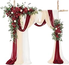 TINGE TIME Artificial Arch Flowers Kit Pack of 5, Wedding Decorations for Reception with Hanging Flowers, Wedding Arch Silk Floral Arrangements Ceremony Backdrop Bridal Shower Outdoor Party Decor