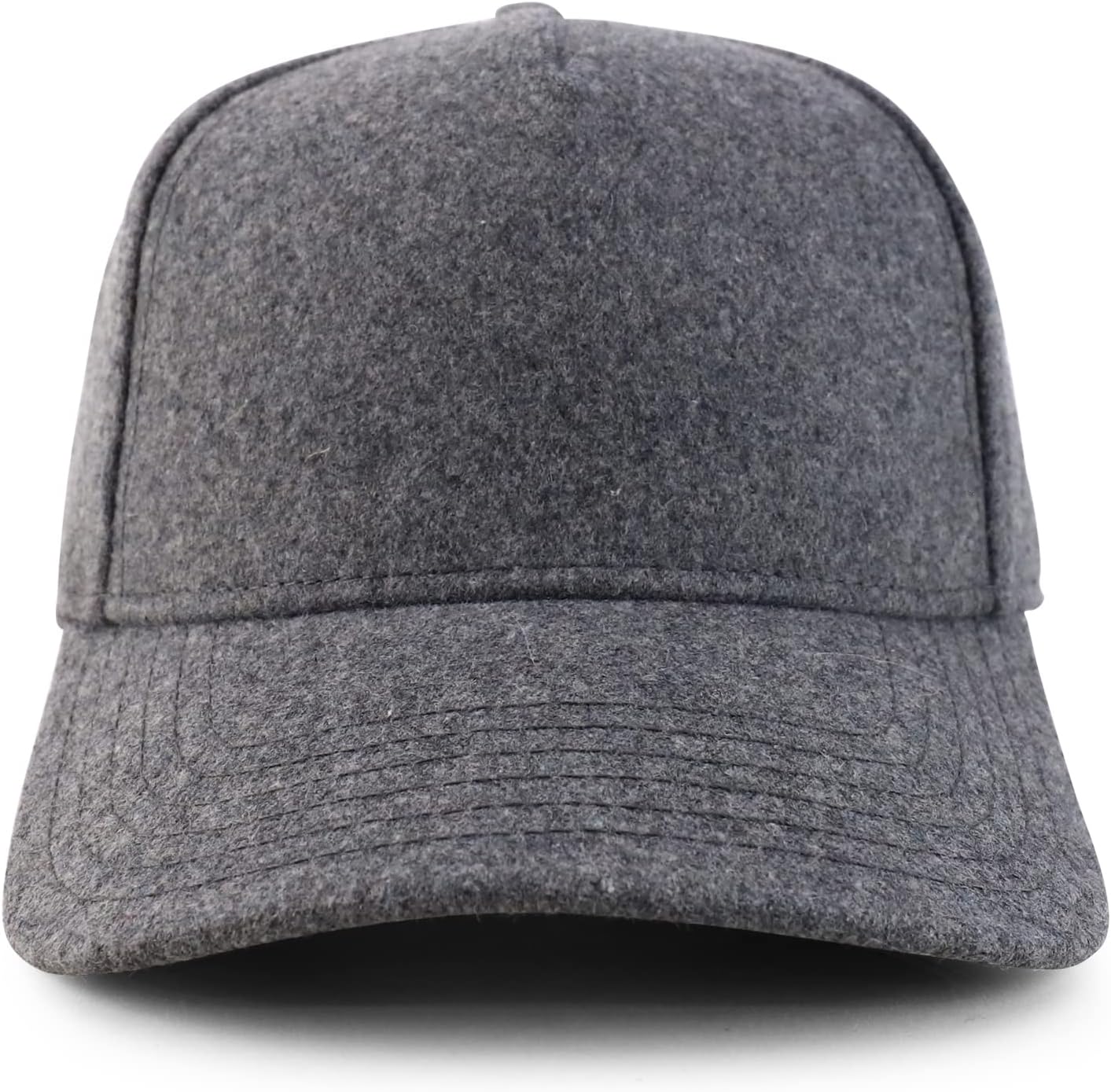 Armycrew XXL Oversize 5 Panel Melton Wool Blend Structured Baseball Cap - Image 2