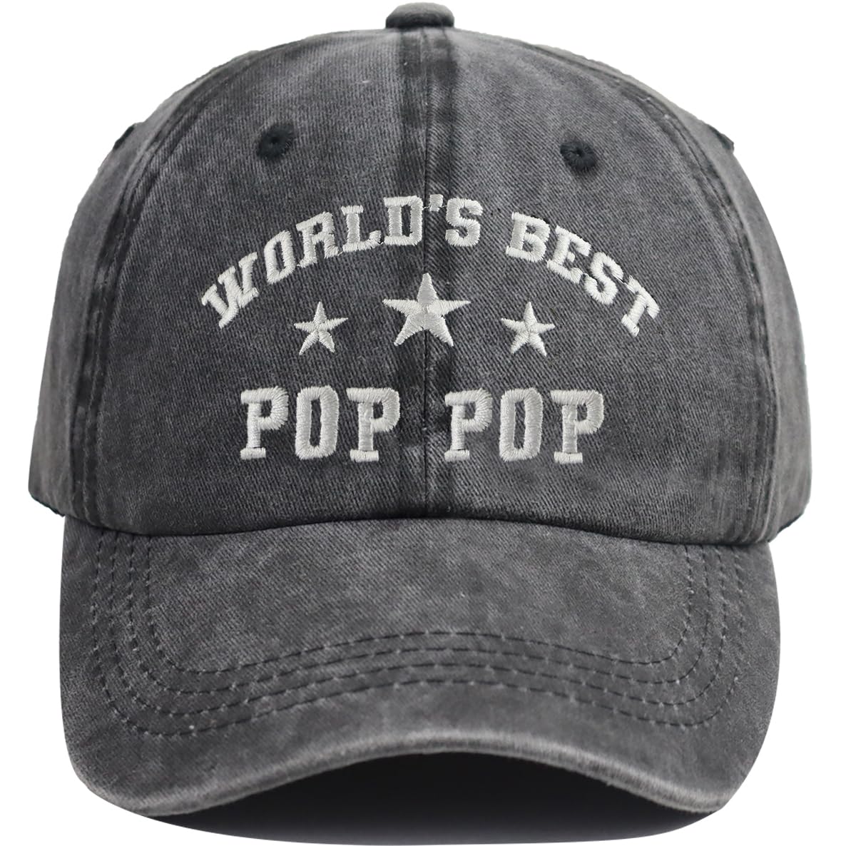 Worlds Best Papa Hats for Men Distressed Cotton Adjustable Dad Grandpa Baseball Cap Gifts for Abuelo Pappy