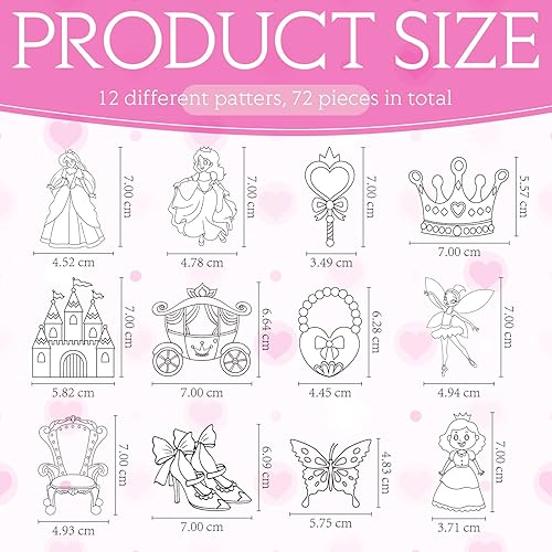 Miniatura 9 de Jenaai 72 piezas de atrapasoles de unicornio DIY niños pintura ventana atrapasoles con 24 ventosas