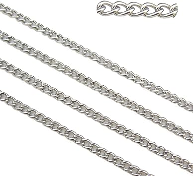 33ft Stainless Steel Twisted Cross Curb Chains Findings Fit for Jewelry Making &DIY SC-1010-D
