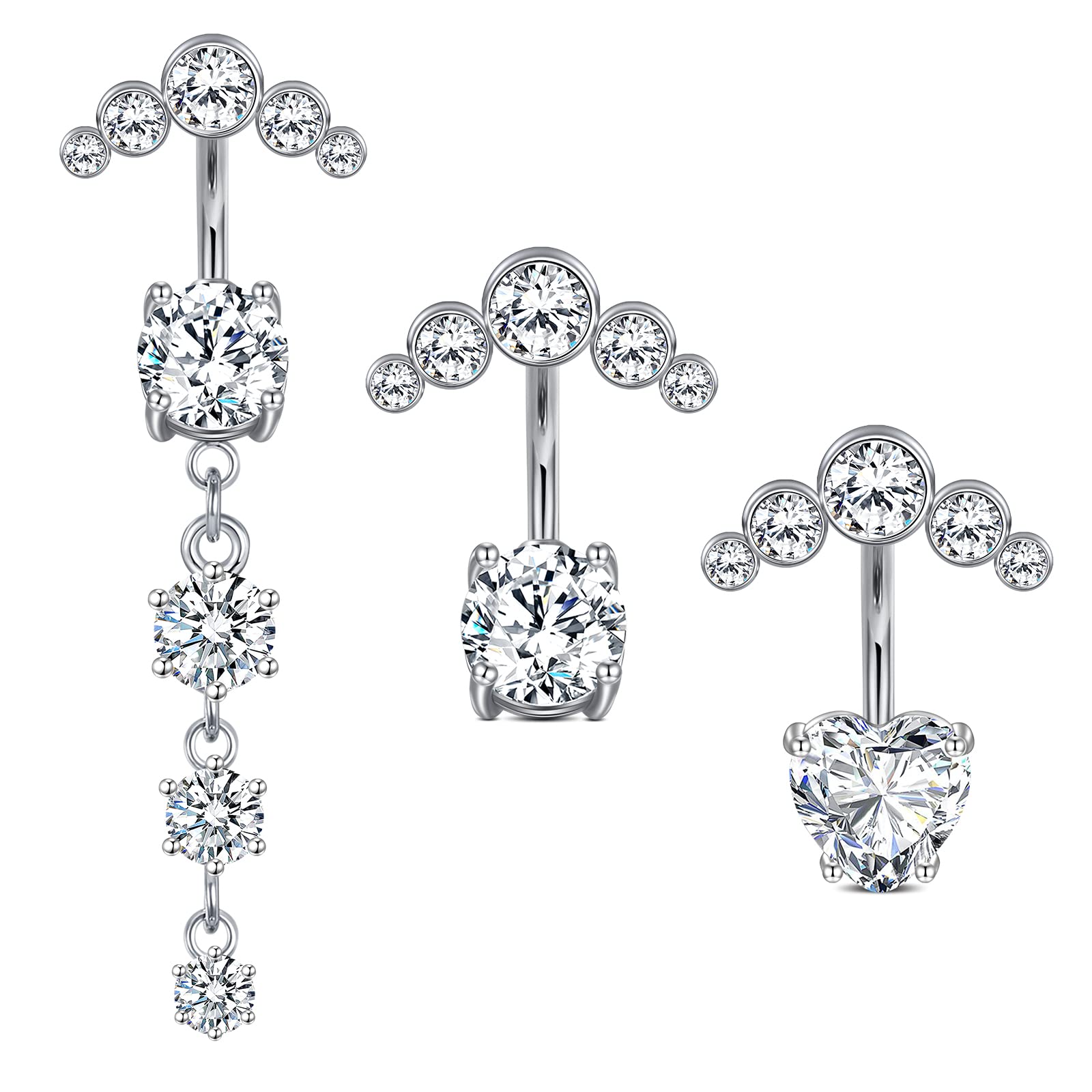 JFORYOU Short Belly Button Rings