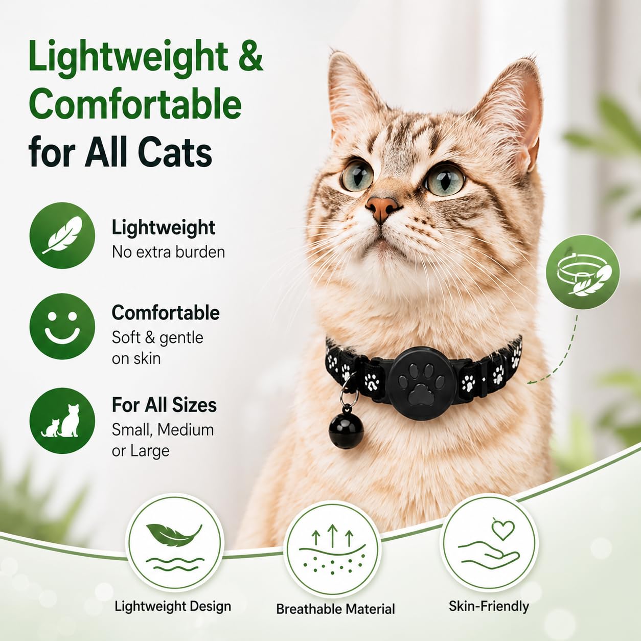 Pet Tracker,GPS Collar for Cats (Android Only) Smart tag,Waterproof Compatible with Google Find My,No Monthly Fee,Advanced Tracking Solution Smart Collar for Pet Safety Ideal Small Large Cats - image 6