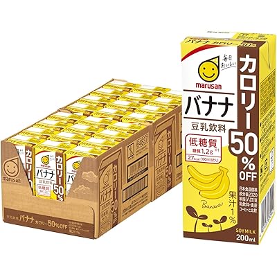 マルサン 豆乳飲料バナナカロリー50%オフ 200ml×24本