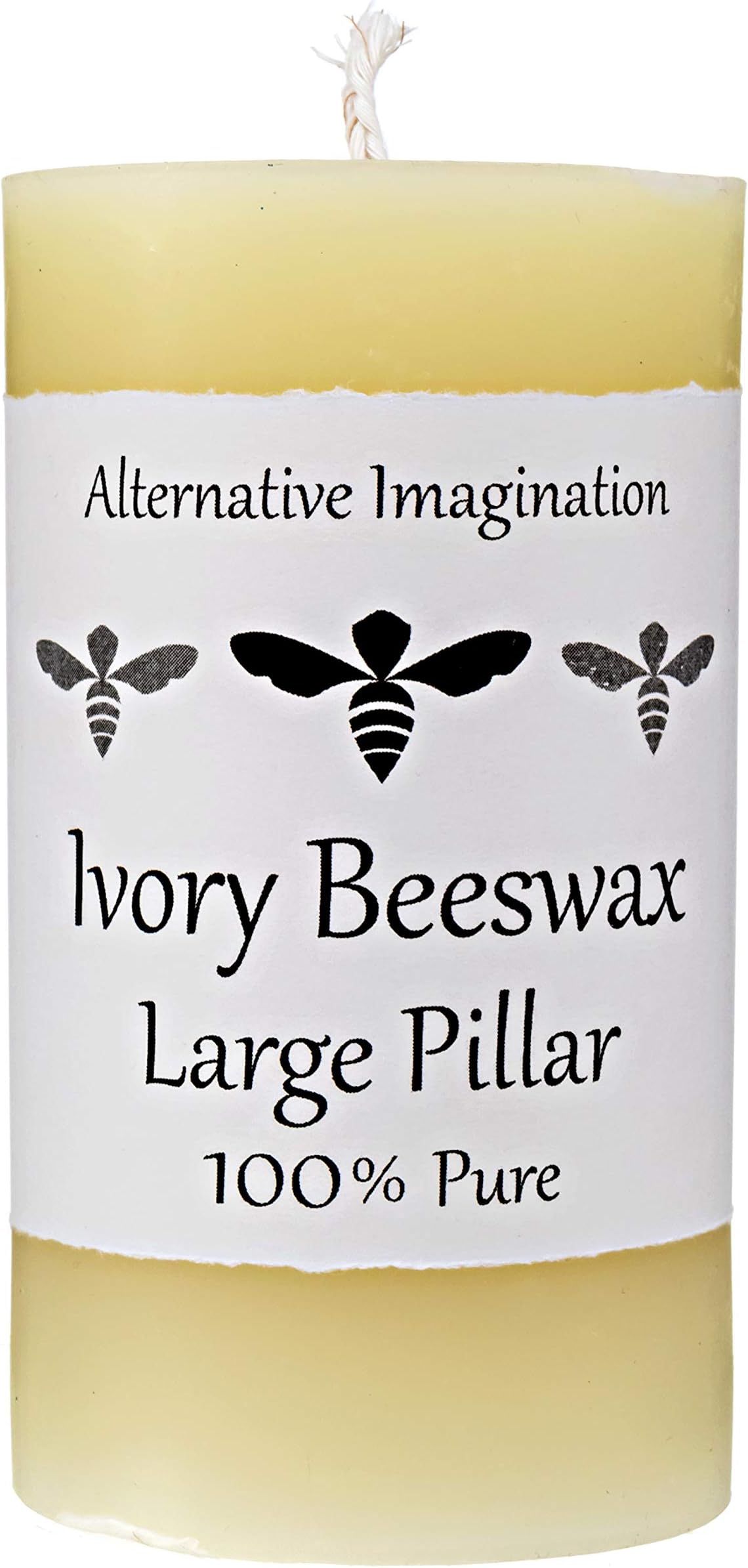 Bluecorn Beeswax 100 Pure Beeswax Pillar Candles Ivory