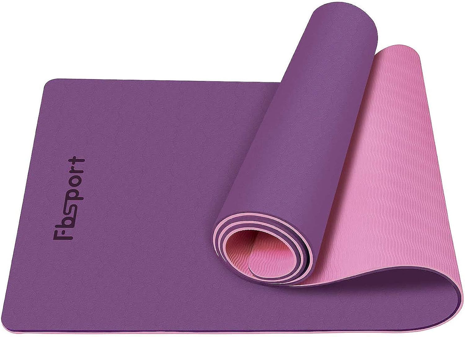 FBSPORT Yoga Mat- Eco Friendly Non Slip 1/4 inch Fitness Exercise Mat with Carrying Strap & Storage Bag, Workout Mat for Yoga, Pilates and Floor Exercises (72"X24"X 1/4")