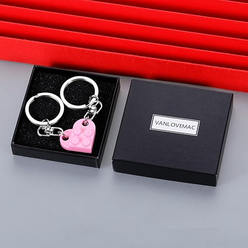 Miniatura 6 de VANLOVEMAC Regalos a juego para parejas, para novio, novia, día de San Valentín, para parejas, mejores amigos, él y ella