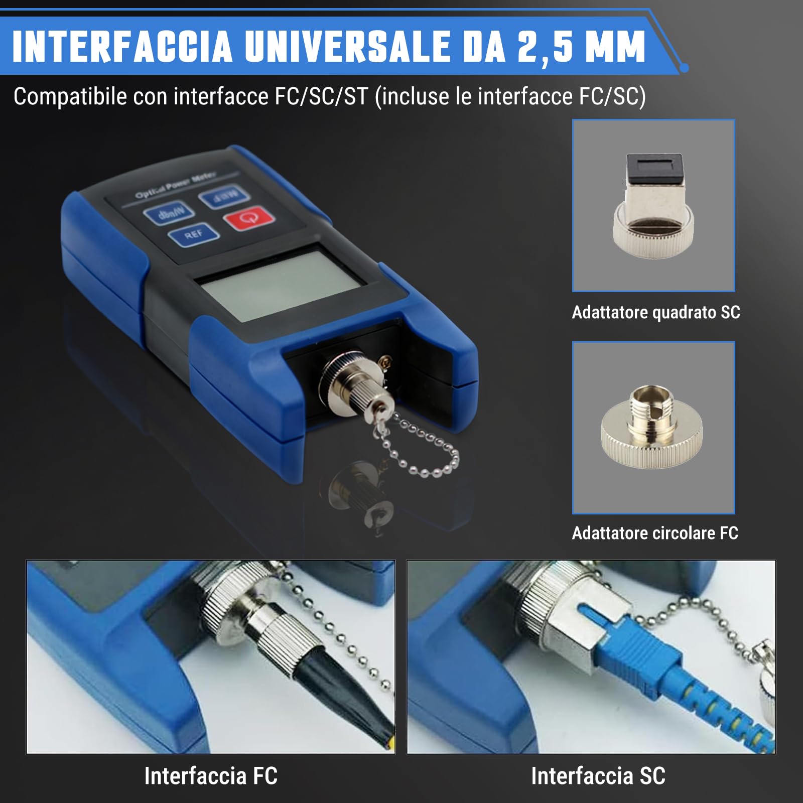 Tester elettrico TL510 misuratore di potenza ottica, rilevatore di potenza ottica con strumento di misura ad alta precisione -70~+10dBm