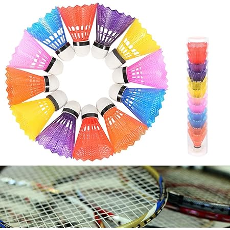 Amazon バドミントン シャトル 12個セット シャトルボール トレーニング用シャトルコック 練習用 競技 室内 屋外対応 長耐久型 バドミントン ボール 長耐久型 バドミントン用 ホワイト 球技用 カラー Happyyoo Jp シャトル