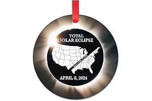 2024 Total Solar Eclipse Ornament: A Celestial Keepsake for Your Birthday Celebration