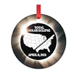 Solar Eclipse Ornament 2024-2024 Total Solar Eclipse Ornament - Solar Eclipse Party Supplies - Solar Eclipse Keepsake - Solar Eclipse Party Decorations - Eclipse Gifts