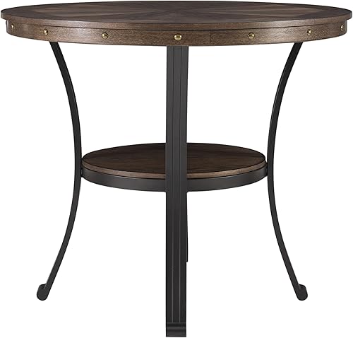 Miniatura 7 de Powell Muebles Franklin - Mesa auxiliar, pequeña, color marrón Marrón,Peltre,https://www.amazon.com/dp/undefined