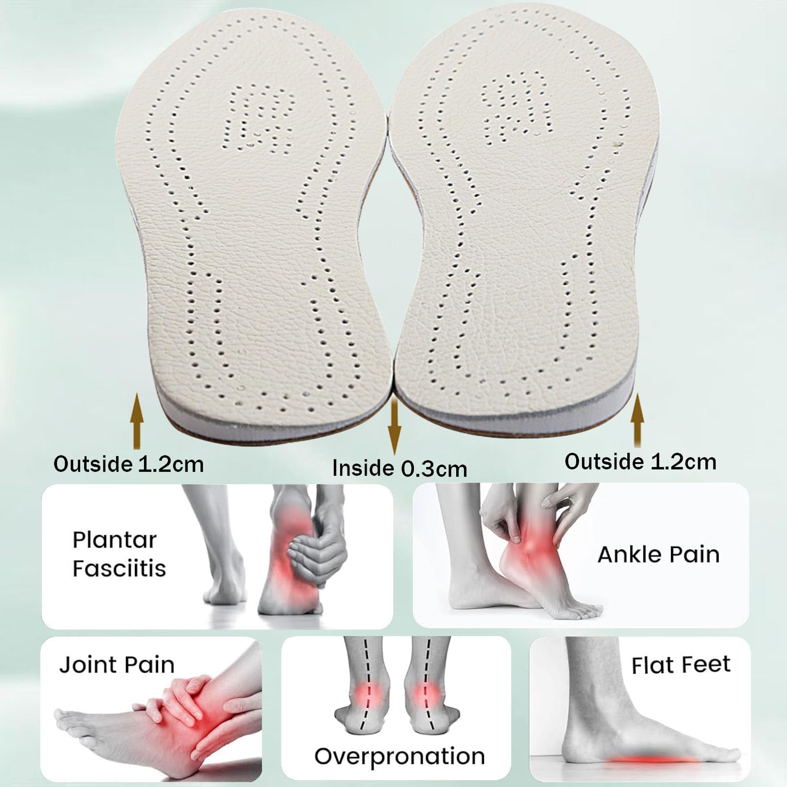 Semelles Orthopédiques Correctrices O/X Leg - Soulagement Fasciite Plantaire Et Posture