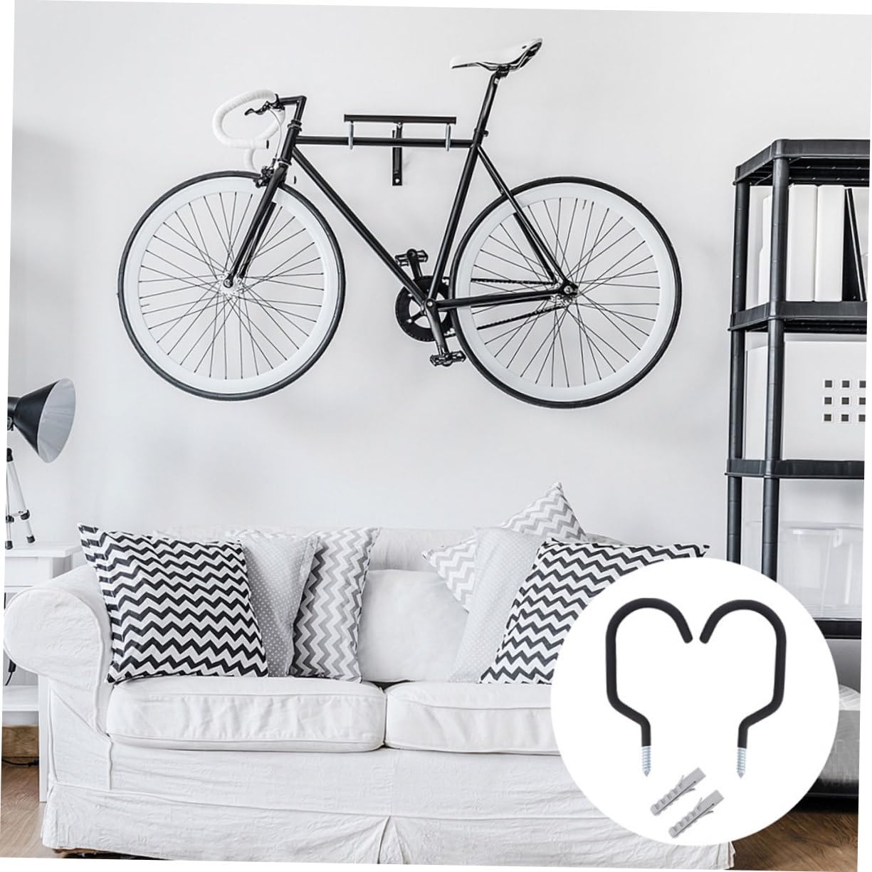 VICASKY 10pezzi Gancio per Bici da Parete in Ferro Gancio per Bici da Garage Supporto da Parete per Bicicletta Multiuso per Appendere