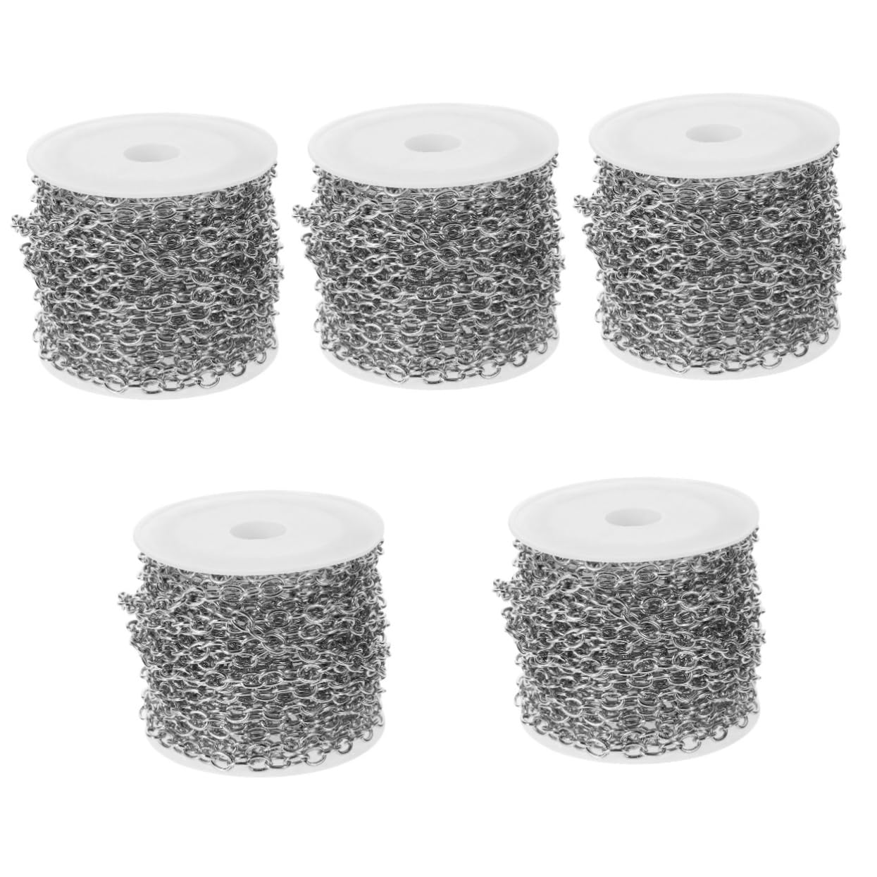 Operitacx 5sets Catene e Chiusure per Creazione Gioielli Kit di Materiali per Collane e Bracciali Fai da Te Metallo Catenine per con Varie Combinazioni di Stile
