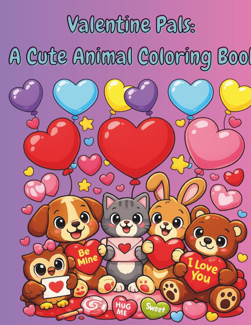 Valentine Pals: A Cute Animal Coloring Book