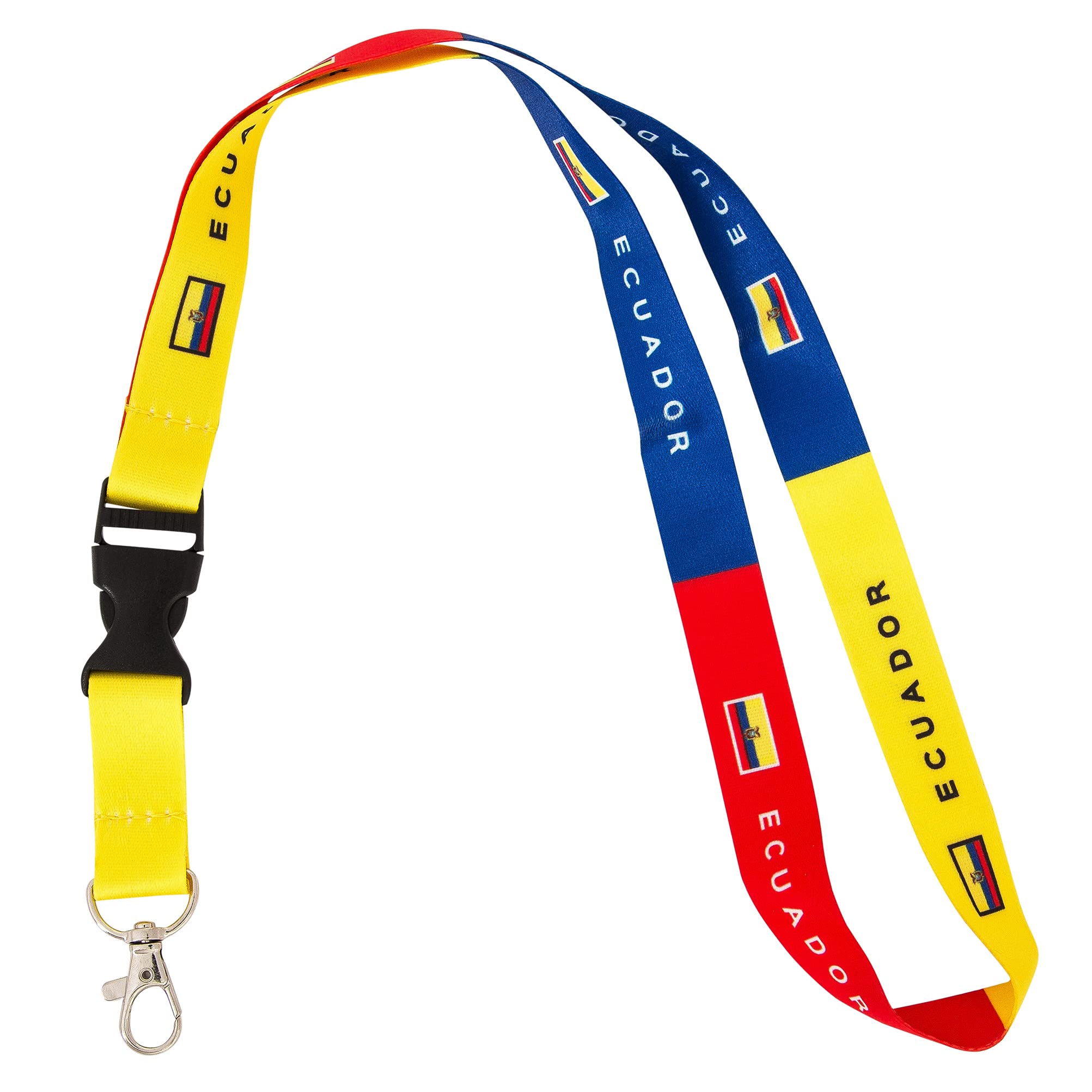 Desert Cactus Country of Ecuador Lanyard Flag Car Keys ID Badge Holder Keychain Souvenir Detachable Breakaway Snap Buckle (Lanyard)