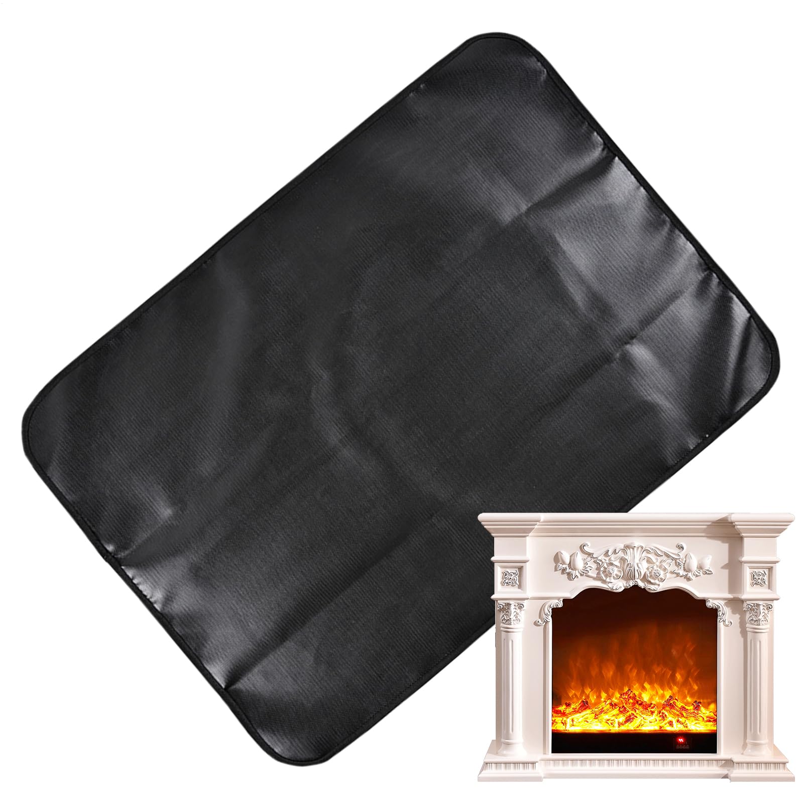 Tapis pour foyer double face ignifuge et résistant à la chaleur
