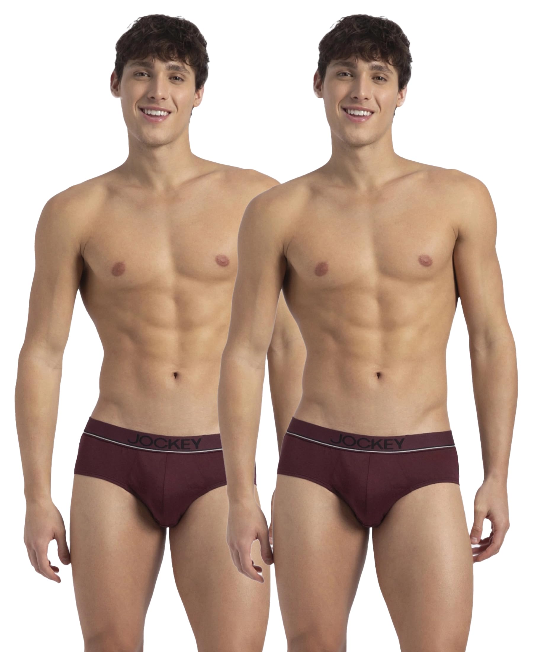 jockey 8037 Men's Super Combed Cotton Solid Brief with Ultrasoft Waistband (Pack of 2)-picture-39