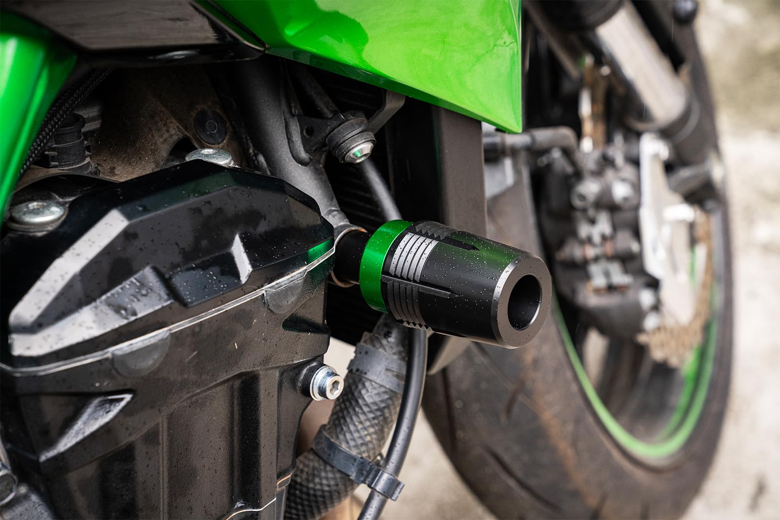 für Kawasaki Z900 Z900SE Z900RS Z 900 2017-2025 2024 2023 Motorradzubehör Sturzpads Sturzpads Motorrahmenschutz Absturzschutz (Schwarz)