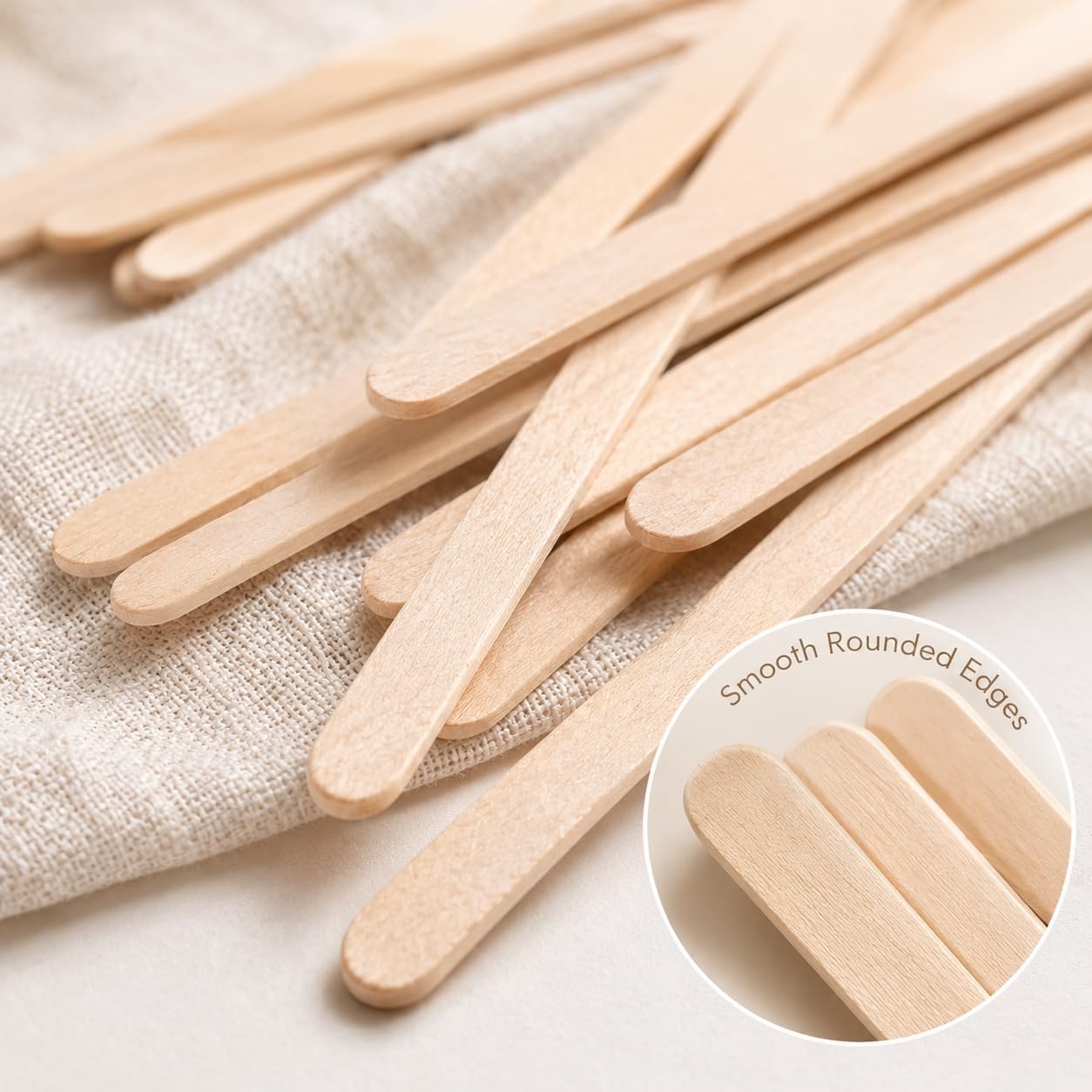 5.5 Inch Wooden Coffee Stir Sticks, 200 Count Premium Natural Birch Wood Stirrers for Coffee Bar Accessories, Disposable Beverage Stirrers for Hot/Cold Drinks, Eco-Friendly & Splinter-Free