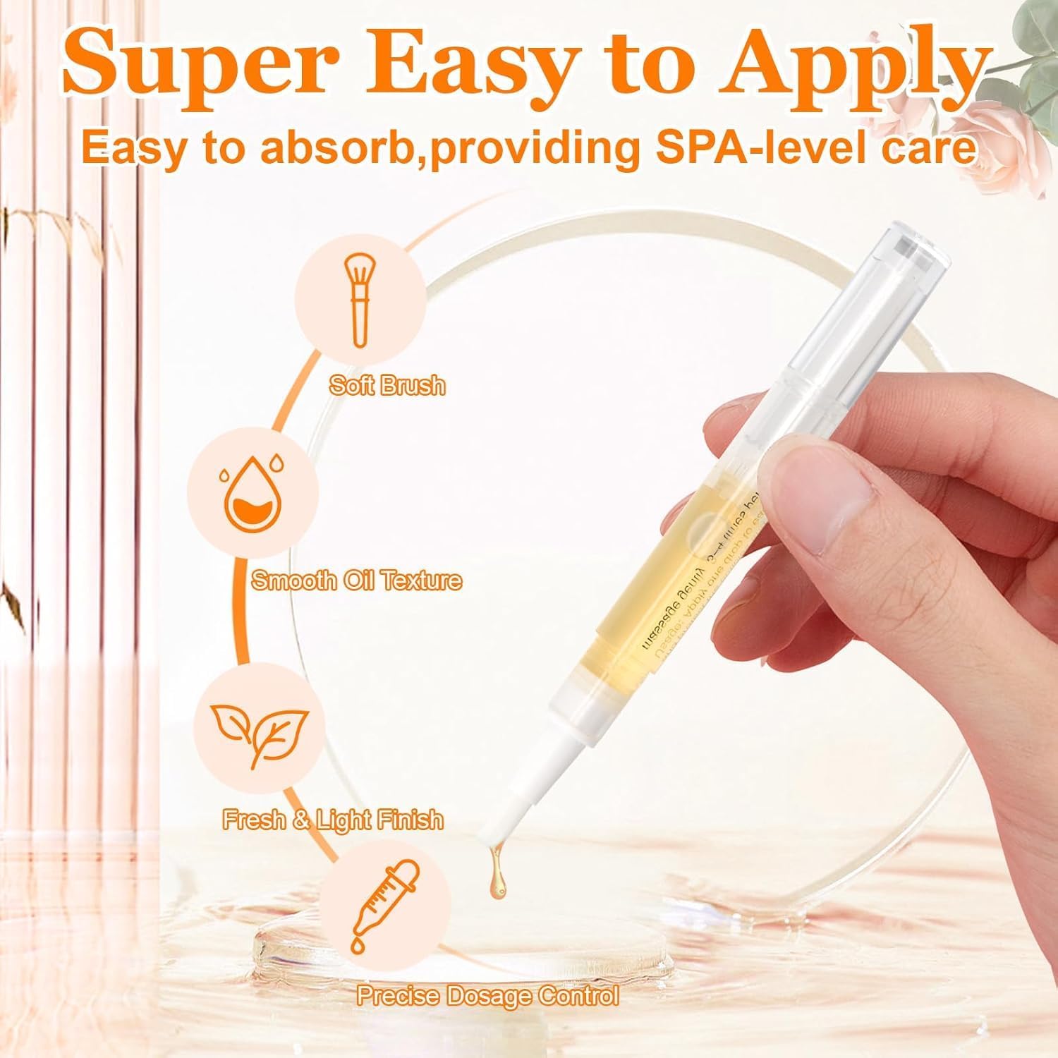 NAILWIND 4 Pcs Cuticle Oil Pens with Nail File for Nail Care, Nail Pen Oil with Natural Ingredients, Fingernails and Toenails Oil Cuticle for Repairing Cracked - Image 4 thumbnail