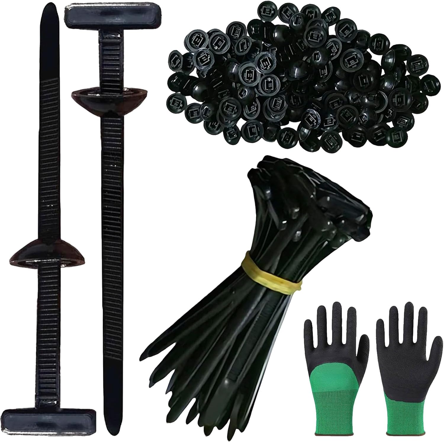 Zip Tie Rivet, 100pcs Nylon Universal Cable Tie Buckle, Cable Tie with Buckle, Multipurpose Plastic Cable Ties Buck, Heavy Duty Self-Locking Zip Ties Holder for Repairing Quick Fix Fastening (200PCS)