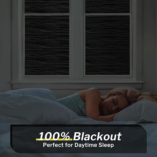 Miniatura 56 de rabbitgoo Película de privacidad para ventana, película de vidrio esmerilado, cubierta de vinilo extraíble para puertas, bloqueo UV, decorativa