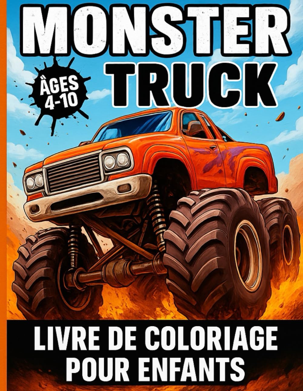 MONSTER TRUCK – Livre de Coloriage pour Enfants: 75 scènes amusantes de Monster Trucks pour les enfants de 4 à 10 ans (Monster Car Coloring)