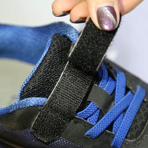 Miniatura 6 de Vkey Tiras de nailon de 4 pulgadas de ancho y 5 yardas de largo, para coser, estilo de gancho y bucle, tela no adhesiva, parte trasera negra, para