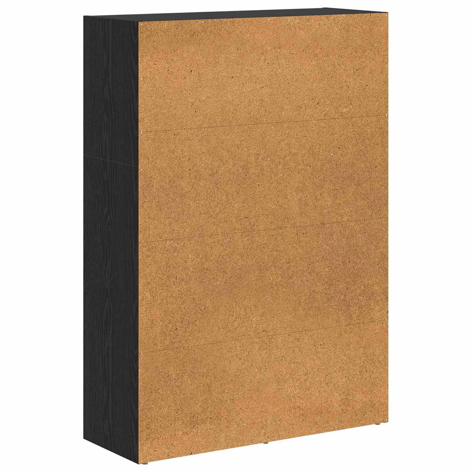 Libreria 80 x 30 x 114 cm, in legno, effetto rovere nero, con ripiani regolabili, ideale per soggiorno, ufficio, cameretta dei bambini, ripostiglio, decorazione e divisorio