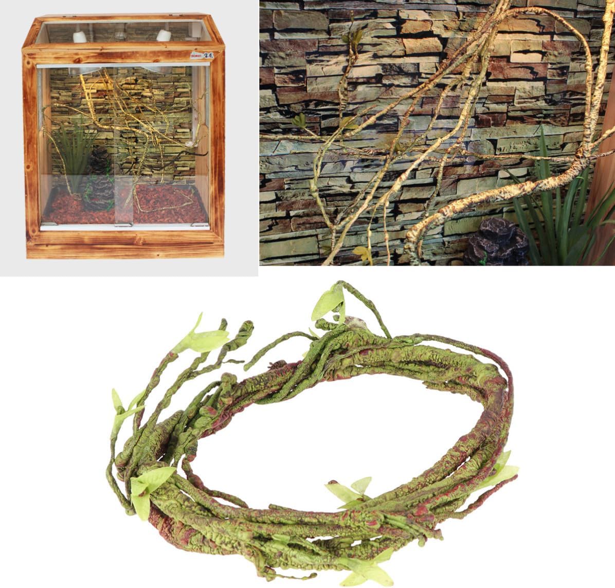 Artificial Hanging Vine for Reptile Terrariums Exotic Habitat Decor image 3