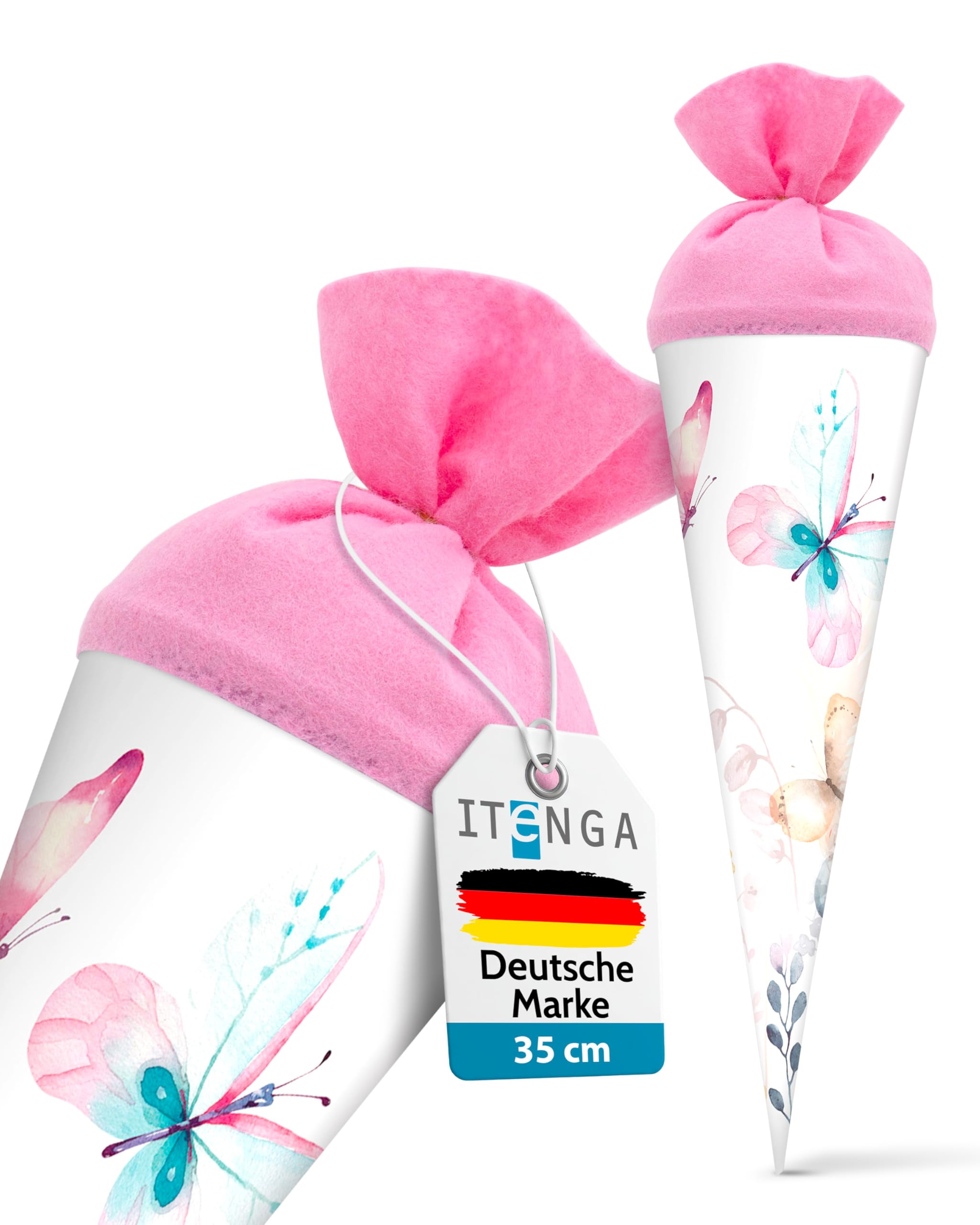 itenga Pochette surprise 35 cm Papillon fermeture en feutre sac cadeau rentrée classes